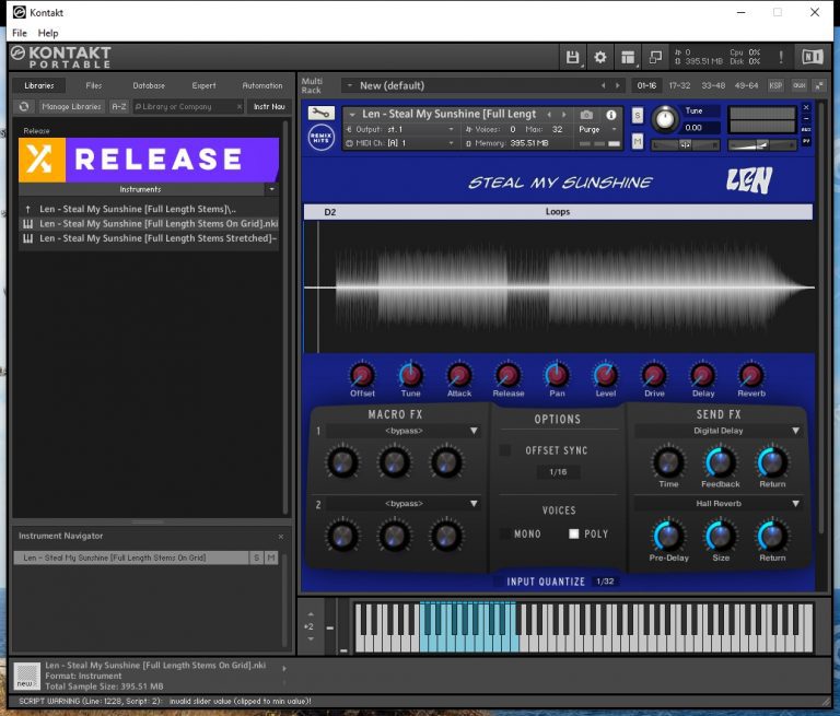 Remix Hits – Len Steal My Sunshine Song Pack (KONTAKT, RELEASE)