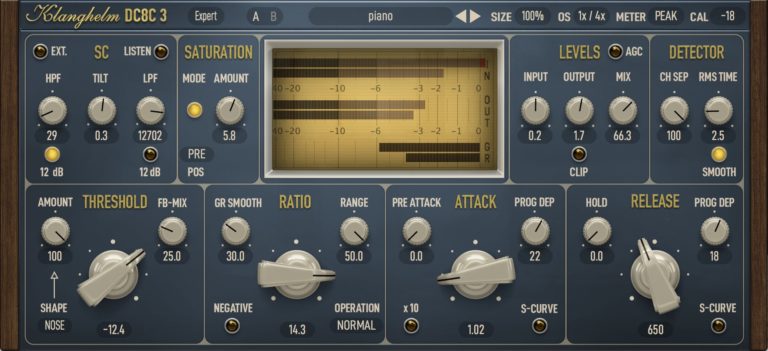 Klanghelm – DC8C advanced compressor 3.2.1 VST, VST3, AAX, AU WIN.OSX x64