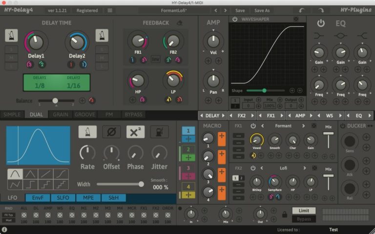 HY-Plugins – HY-Delay4 v1.1.3 VST, VST3, AU WIN.OSX x86 x64