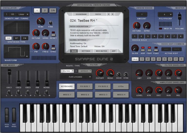 Synapse Audio – DUNE 2 v2.6.0 VSTi, AAX, AUi WIN.OSX x86 x64