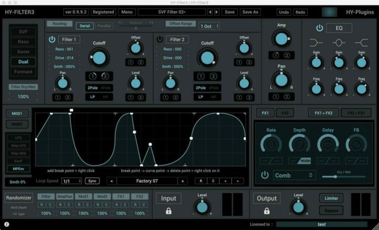 HY-Plugins – HY-Filter3 1.1.11 VST, VST3, AU WIN.OSX x86 x64