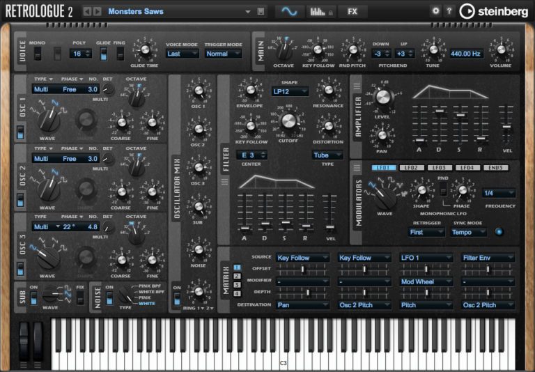 Steinberg – Retrologue PRO 2.2.20 VSTi, VSTi3, AAX x64