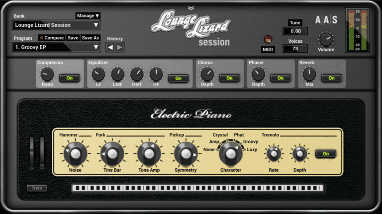 Applied Acoustics Systems – Lounge Lizard EP-4 v4.3.1 STANDALONE, VSTi, VSTi3, RTAS, AAX, AUi WIN.OSX x86 x64