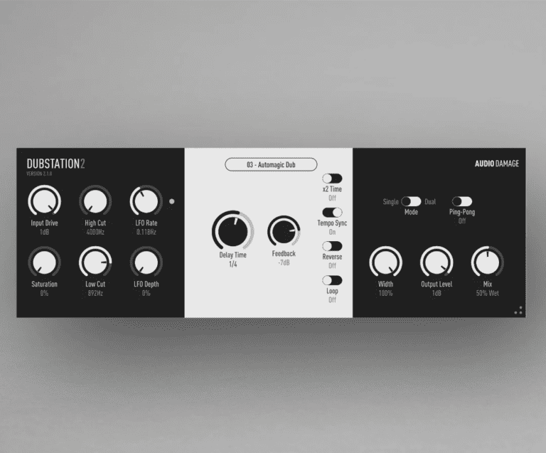 Audio Damage – AD036 Dubstation 2 V2.1.1 VST, VST3, AAX, AU WIN.OSX.LINUX x64