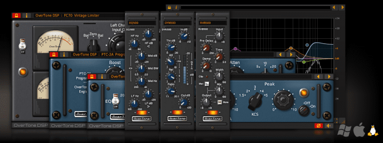 OverTone DSP – Plugin Bundle 10/04/2020 VST, VST3, AAX, AU WIN.OSX.LINUX x86 x64