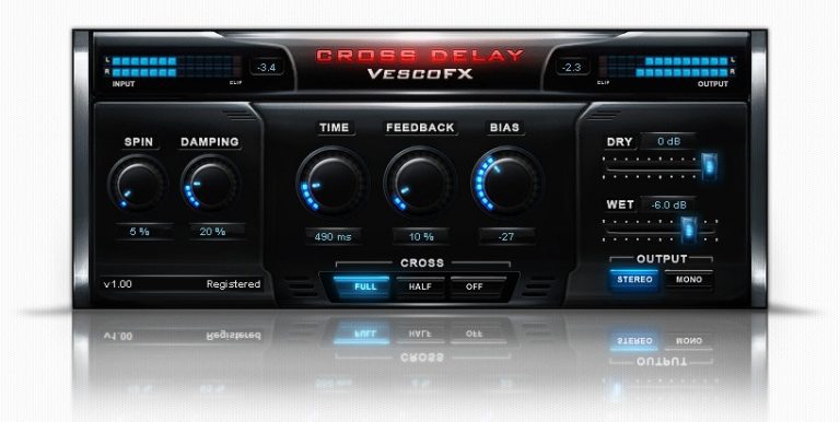 VescoFX – Cross Delay Advanced Stereo Delay Plugin 1.0.0 VST x86