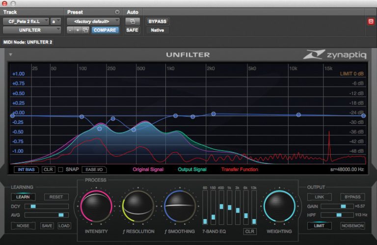 Zynaptiq – UNFILTER 1.3.2 VST, VST3, AAX x64