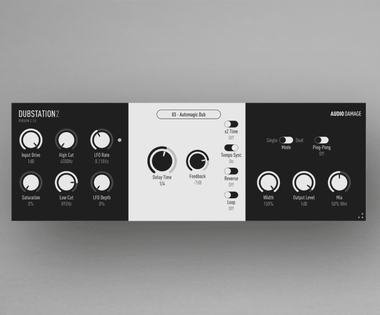 Audio Damage – AD036 Dubstation 2 V2.2.0 VST, VST3, AAX, AU WIN MAC