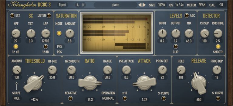 Klanghelm – DC8C 3 advanced compressor 3.3.2 VST, VST3, AAX, AU WIN.OSX x64