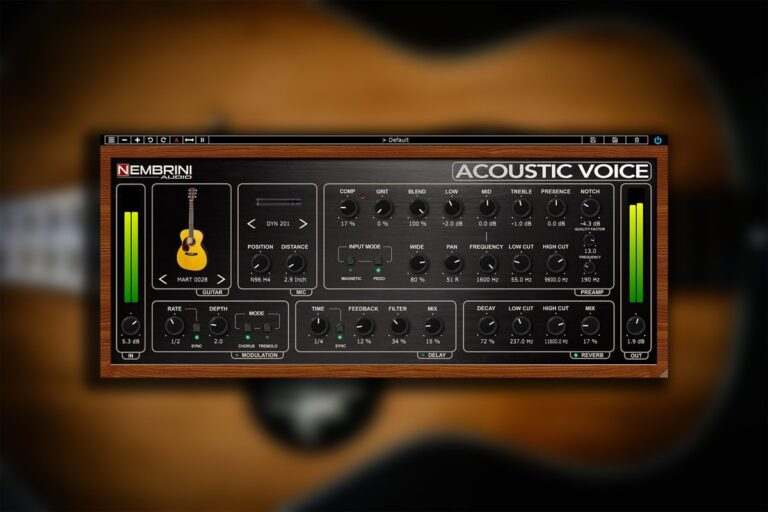 Nembrini Audio – Acoustic Voice Guitar Preamp 1.0.0 VST, VST3, AAX x64