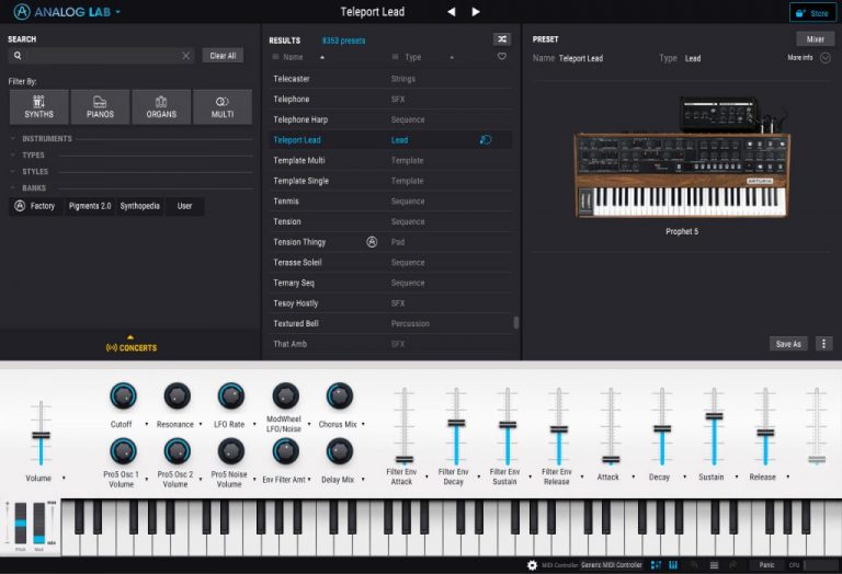 Arturia – Analog Lab V 5.4.5 STANDALONE, VSTi, VSTi3, AAX x64