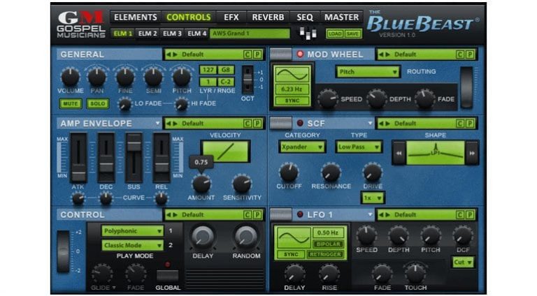 Gospel Musicians – the BlueBeast Yamaha EX (UVI Falcon)