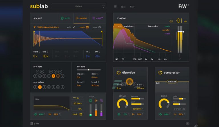 Future Audio Workshop – Sublab v.1.1.8 STANDALONE, VSTi, VSTi3, AAX X86 x64