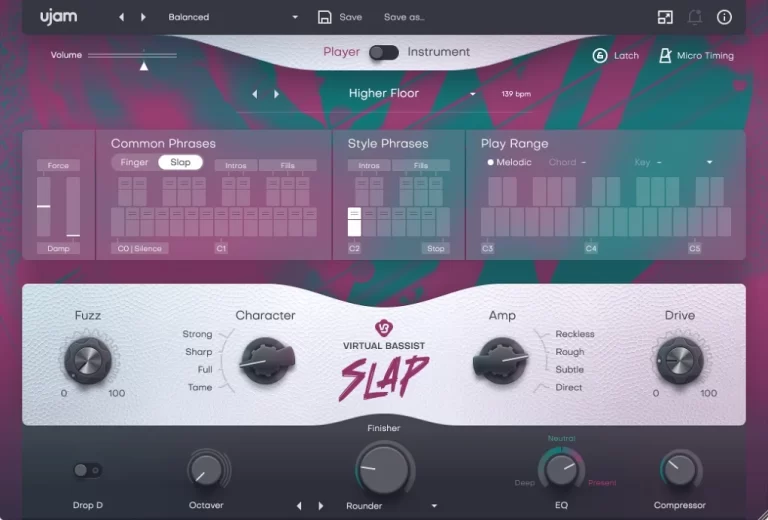 uJAM – Virtual Bassist SLAP v2.1.1.303 VSTi, AAX x64 – bass synthesizer