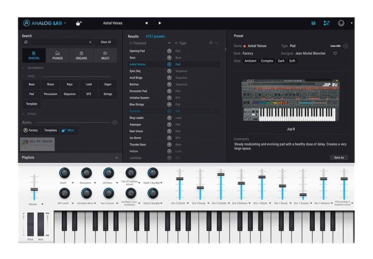 Arturia – Analog Lab V v5.6.1. STANDALONE, VSTi, VSTi3 x64