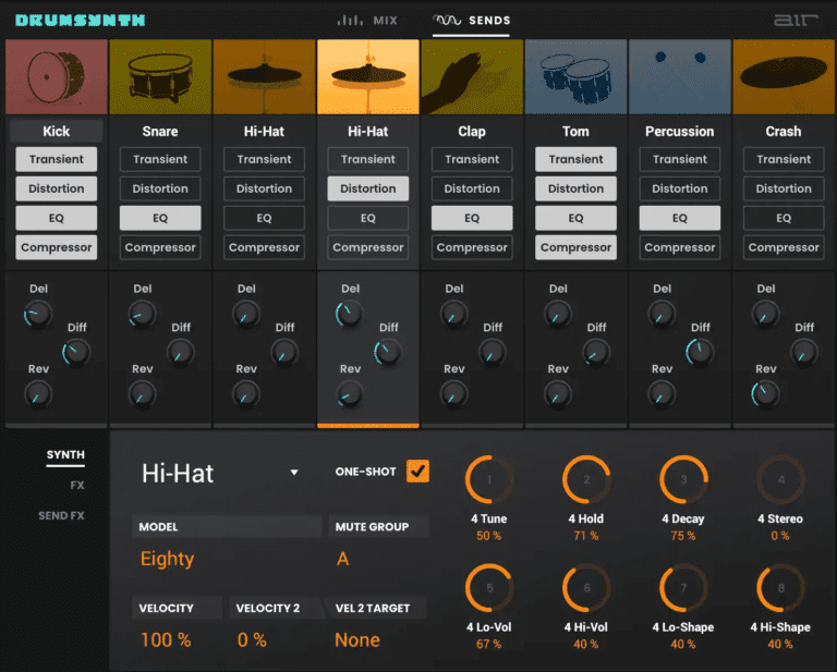 Air Music Technology – DrumSynth v1.0.0 SAL, VSTi, VST3i, AAX, x64
