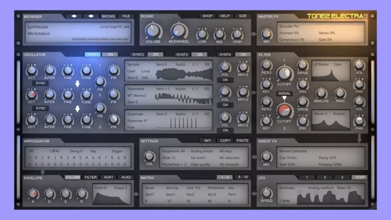 Tone2 – Electra 3 v3.2.1 STANDALONE, VSTi, VST3i x64
