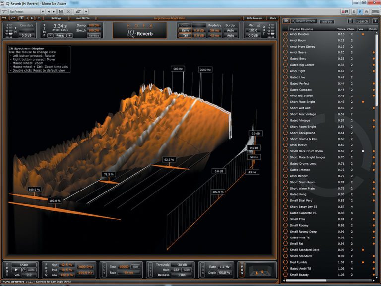 HOFA – IQ-Reverb v2.0.10 VST, VST3, AAX (MOD) x64