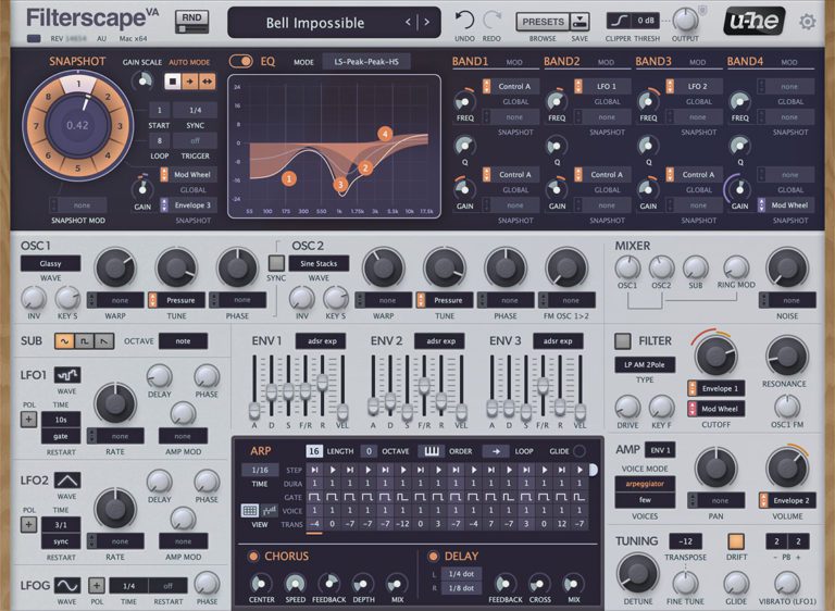 Heckmann Audio – u-he Filterscape v1.5.0 VST, VST3, AAX, CLAP x86 x64