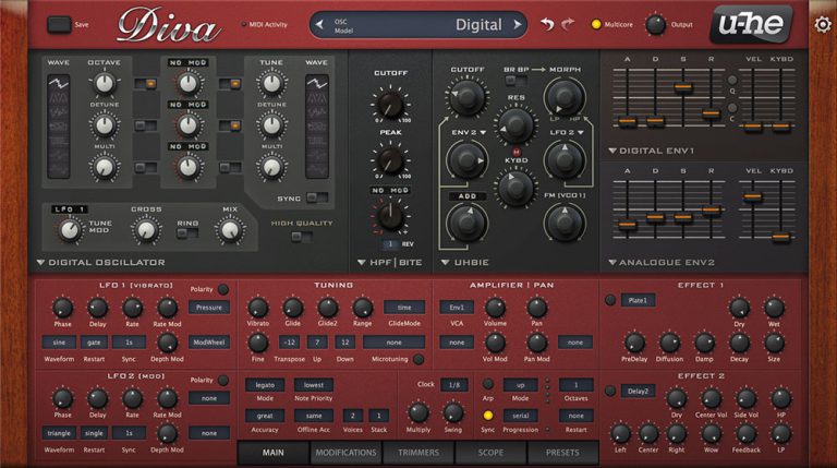 Heckmann Audio – u-he Diva v1.4.7 VST, VST3, AAX, CLAP, AU WIN.OSX x86 x64
