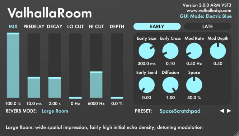 Valhalla DSP – Valhalla Room v2.0.5 VST, VST3, AAX x64