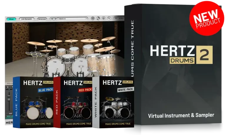 Hertz Instruments – HERTZ DRUMS v2.0.6 (Incl. WHITE Pack Library v2.1.0) SAL, VST3i, AAX x64