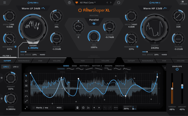 Cableguys – FilterShaper XL v1.0.3 Admin Mode VST, VST3, AAX x64