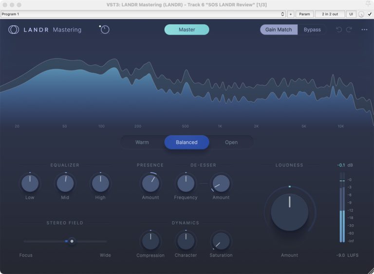 LANDR – Mastering Plugin Pro v1.1.17 VST3, AAX x64