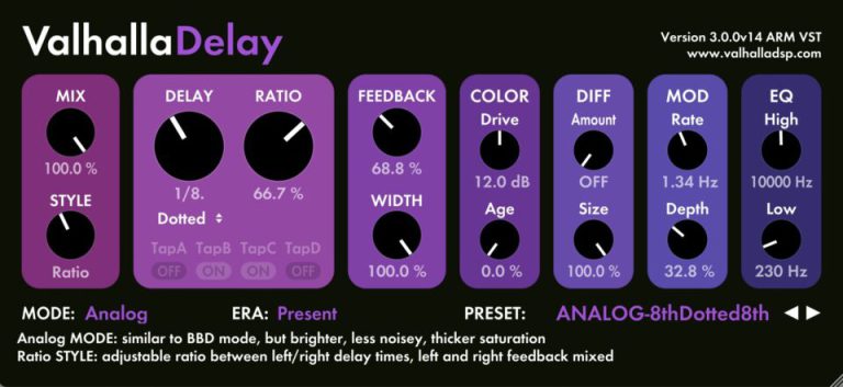 ValhallaDSP – Valhalla Delay v3.0.0 VST, VST3, AAX x64