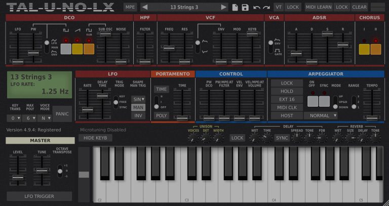 Togu Audio Line – TAL-U-NO-LX v4.9.4 VSTi, VST3i, CLAP, AAX, AUi WIN.OSX.LiNUX x64