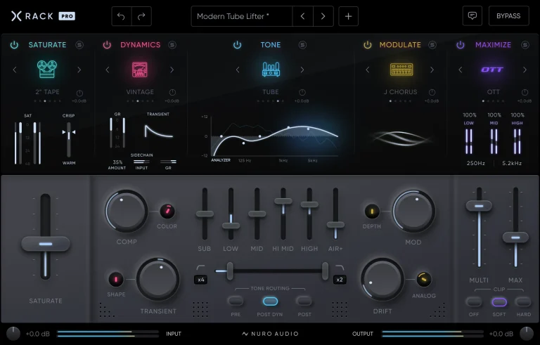 Nuro Audio – Xrack Pro v1.0.2 VST3, AAX, x64