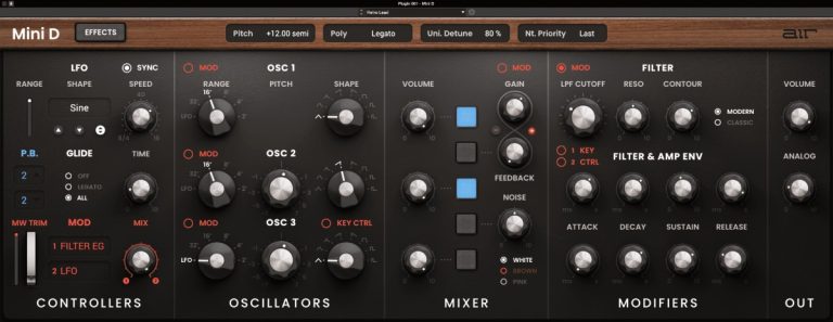 AIR Music Technology – Mini D v1.2.1.14 STANDALONE, VSTi, VSTi3, AAX x64