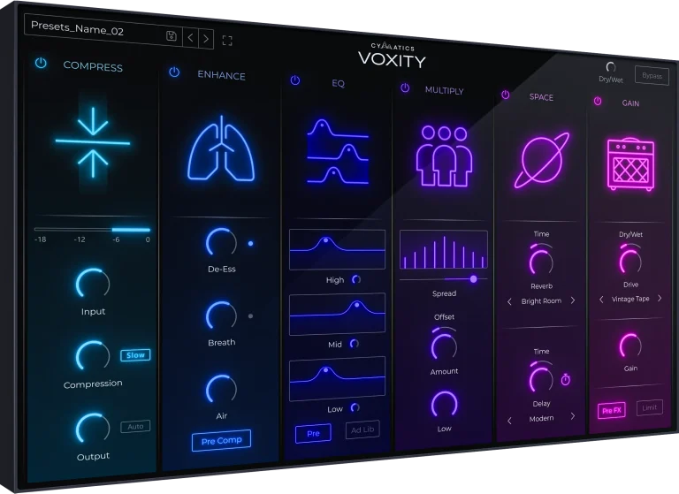 Cymatics – VOXITY Vocal Mixing Plugin v1.0.0 VST3, AAX x64 WINDOWS
