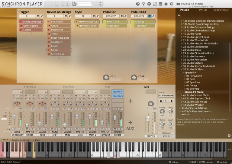 Vienna Symphonic Library – Studio FX Piano Full (Synchron Player)