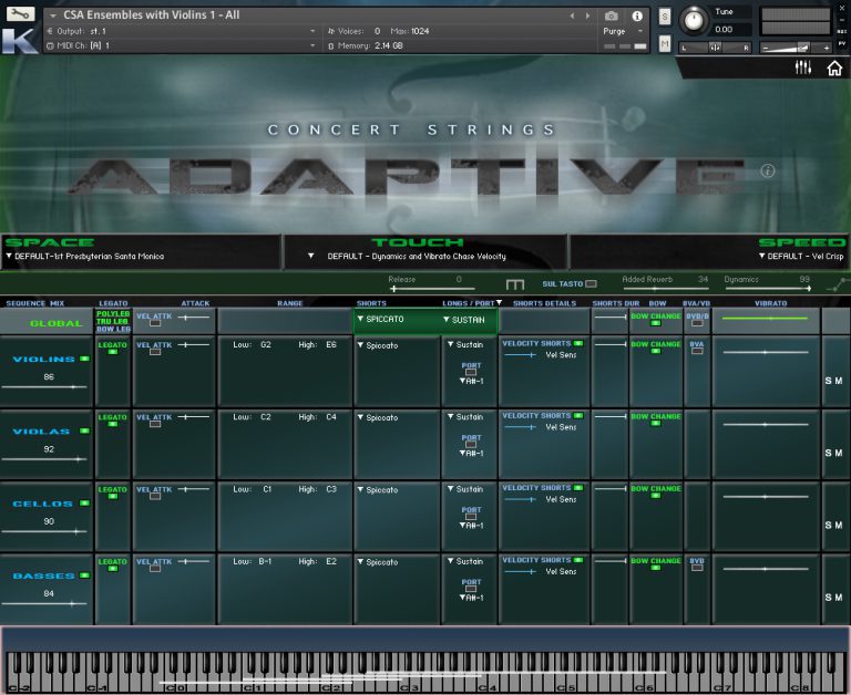 Kirk Hunter Studios – Concert Strings Adaptive KONTAKT